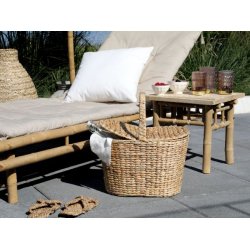 Vintage lampe m. riller og LED m/timer