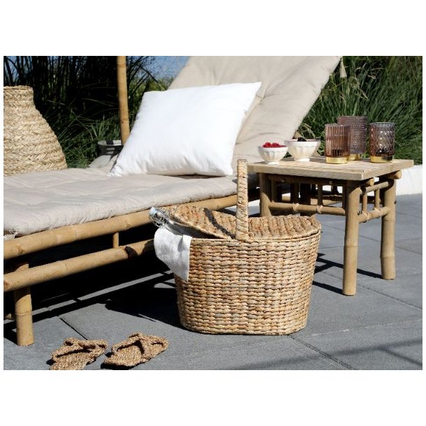 Vintage lampe m. riller og LED m/timer