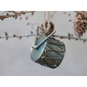 Tromme H4/L7/B5 cm antique messing