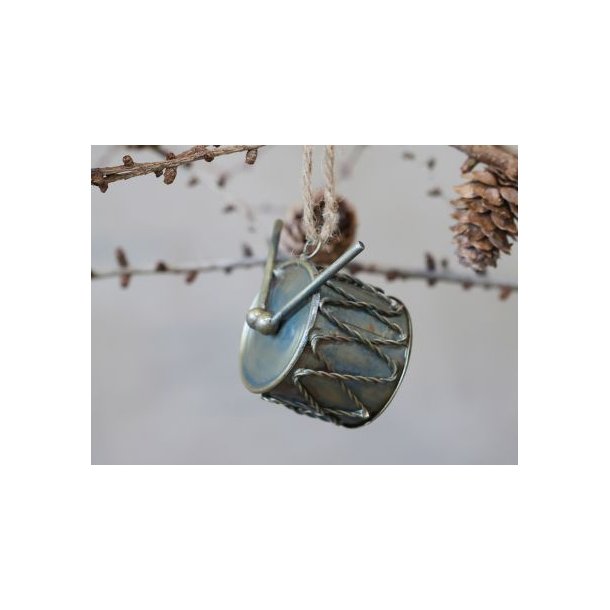 Tromme H4/L7/B5 cm antique messing