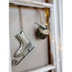 Tromme H4/L7/B5 cm antique messing