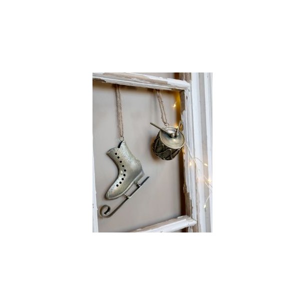 Tromme H4/L7/B5 cm antique messing