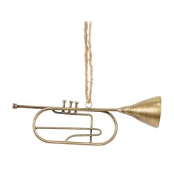 Trompet til ophng i antique messing
