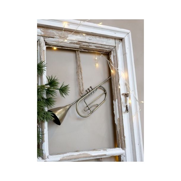 Trompet til ophng i antique messing