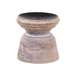 Lysestage i mangotr H10/9 cm 