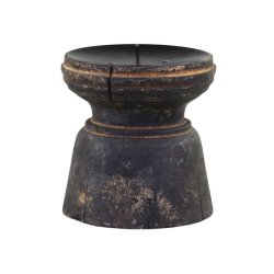 Lysestage H10/9 cm antique kul