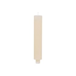 Stagelys rustik brndetid18 t, H22/3,5 cm creme farvet