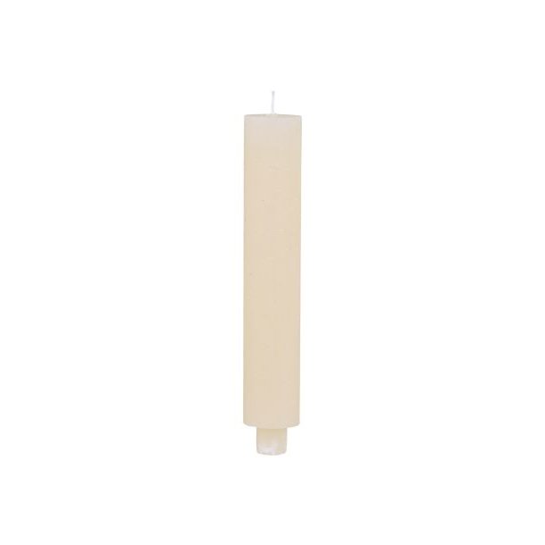 Stagelys rustik brndetid18 t, H22/3,5 cm creme farvet