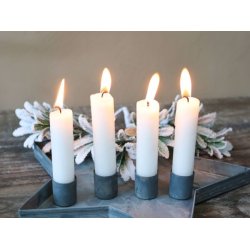 Lysholder m. magnet H2,5/2 cm - antique zink - 1 st: 4 stk.