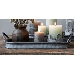 Bloklys H8/5 cm Macon rustik oliven grn