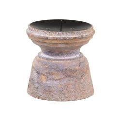 Lysestage i mangotr� H10/�9 cm 