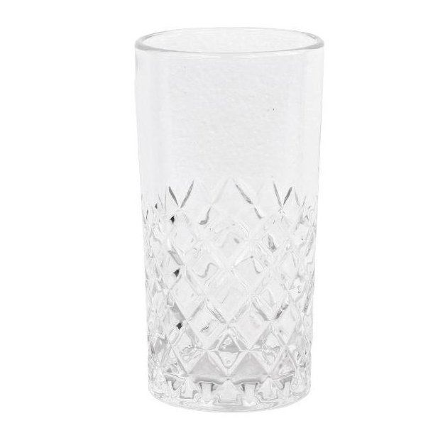Drikke glas med diamant mnster - Lorient H&oslash;j