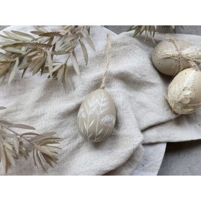 Chic Antique P�ske�g i antik lys beige m. h�ndmalet blade