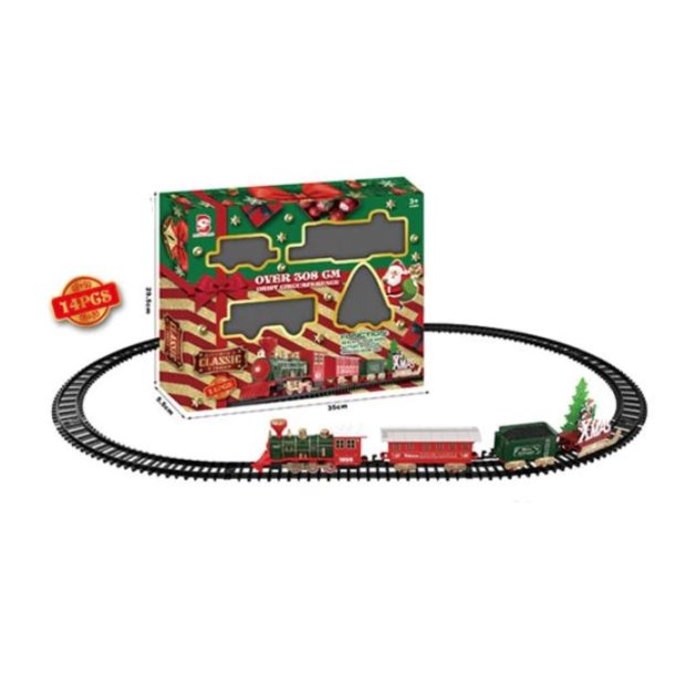 Tog - elektrisk dekoration til julelandskab med lys og musik