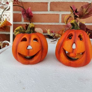 Et s�t gr�skar til fyrfadslys, H10,50xW9xD8,50cm