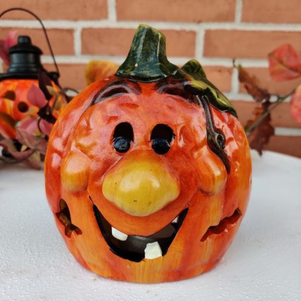 Grskar med tnder til fyrfadslys, H18xw14xD10,5 cm