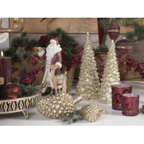 Juletr med glimmer i 2 strrelser