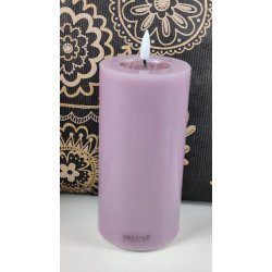 LED bloklys lilla med timer i 4 strrelser