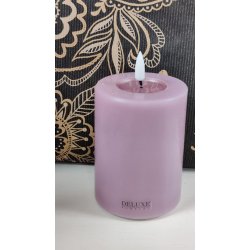 LED bloklys lilla med timer i 4 strrelser