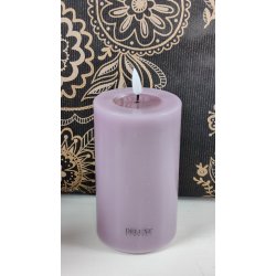 LED bloklys lilla med timer i 4 strrelser