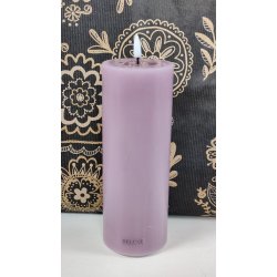 LED bloklys lilla med timer i 4 strrelser