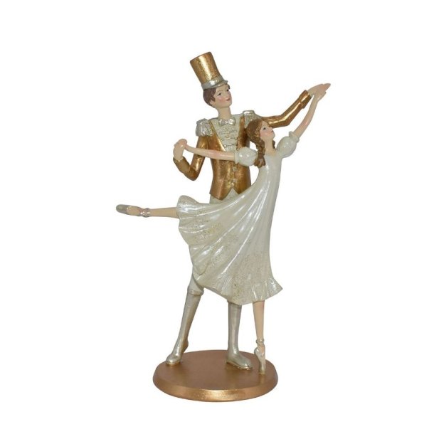 Figur - Dansende par i festtj, H26 cm