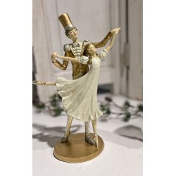 Figur - Dansende par i festtj, H26 cm