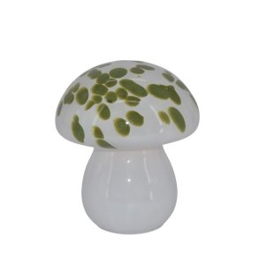 Mushroom glasbordlampe grn, H15 cm