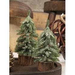 Kunstig juletr med frost i to strrelser