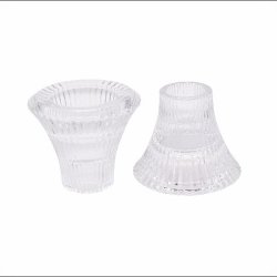 Fyrfadstager og lysestager - krystal glas 