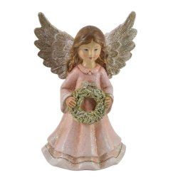 Engle med krans og fugle