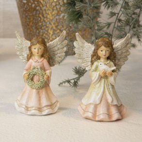 Engle med krans og fugle