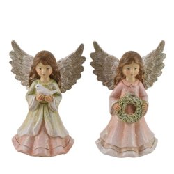 Engle med krans og fugle