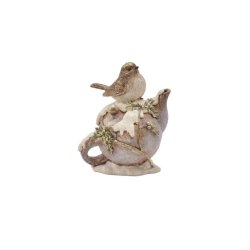 Fugle p tekopper og tepotte