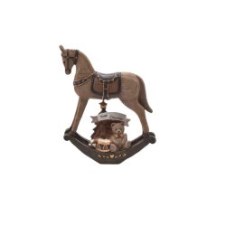 Gyngehest med legetj- brun