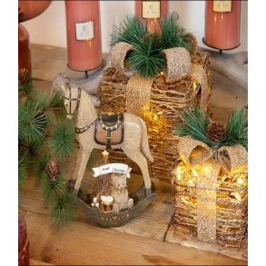 Gyngehest med legetj- brun