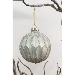 Julekugle jadegrn med mnster