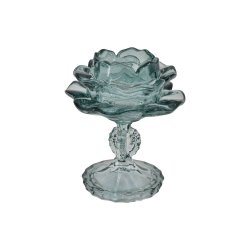 Fyrfadsstager grnt glas