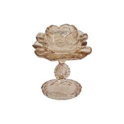 Fyrfadsstager i champagne farvet glas