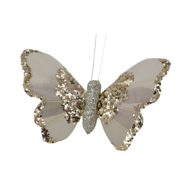 Dekorations sommerfugle Hvid