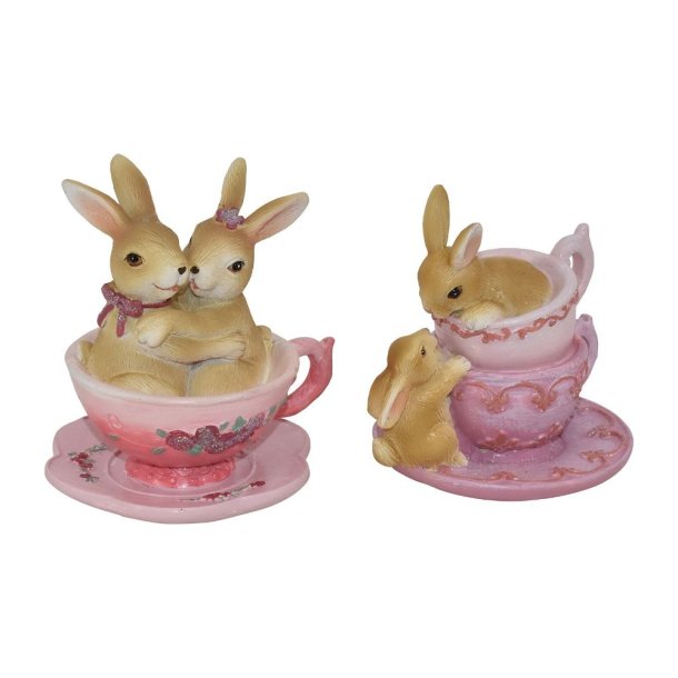 Pskefigur - Kaniner i kopper