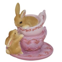 Pskefigur - Kaniner i kopper