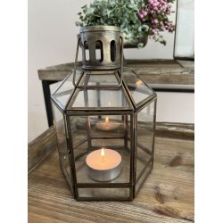 Lanterner - antik brune i 2 strrelser