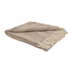 Blde plaider - beige i 2 mnstre