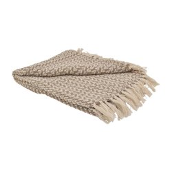 Blde plaider - beige i 2 mnstre