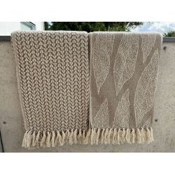 Blde plaider - beige i 2 mnstre