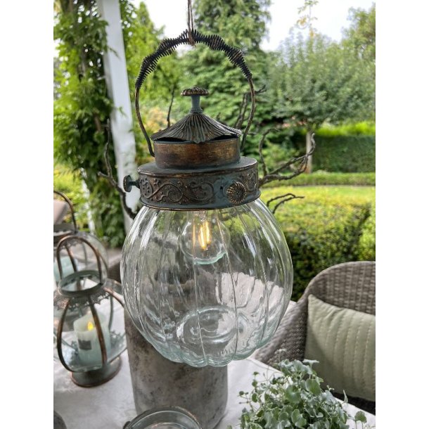 Rund lanterne med LED