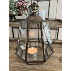 Lanterner - antik brune i 2 strrelser