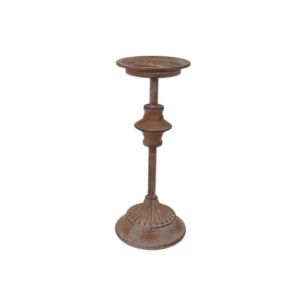 Lysestager - antik sand stil Stor H30 cm