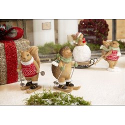 La Vida Julefigur Egern Pindsvin p ski